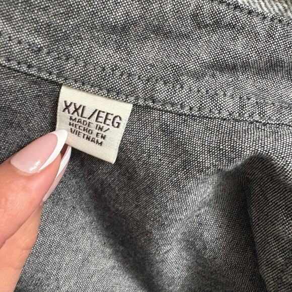 Original Weatherproof Vintage MensGray Plaid Flannel Button Down Shirt XXL - Picture 5 of 6